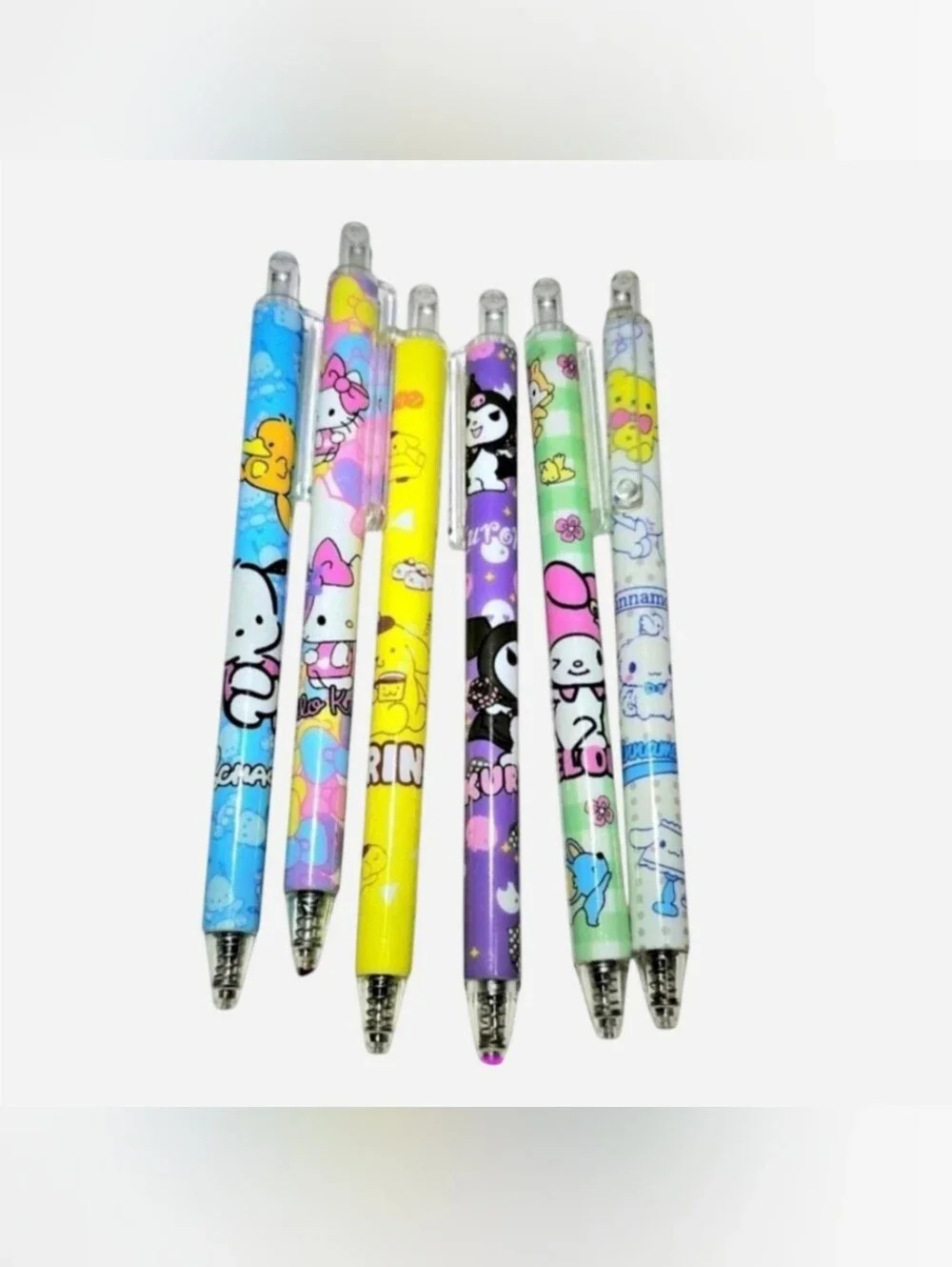 Sanrio Hello Kitty & Friends Retractable Gel Pen Bundle of 6 Pens